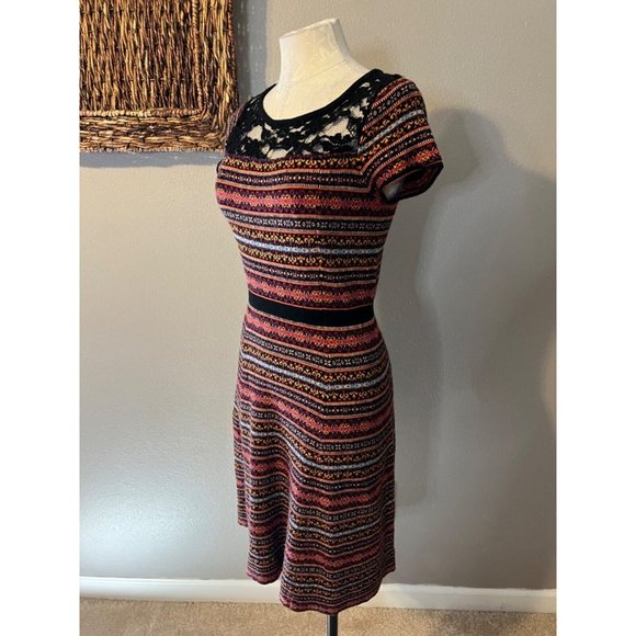 Anthropologie Sparrow Dress S Small Lace Knit Short Sleeve Cashmere Touch - Picture 5 of 8